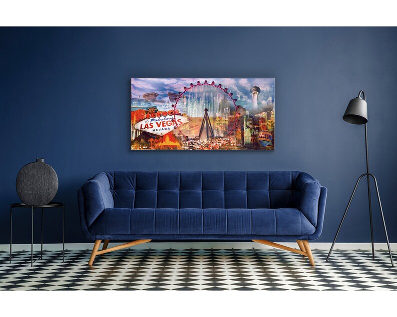 Las Vegas Print Canvas Wall Art of Las Vegas Strip Large | Etsy