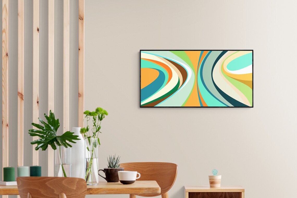 Mid Century Modern Tropical Beach Decor Art Modern Art Etsy