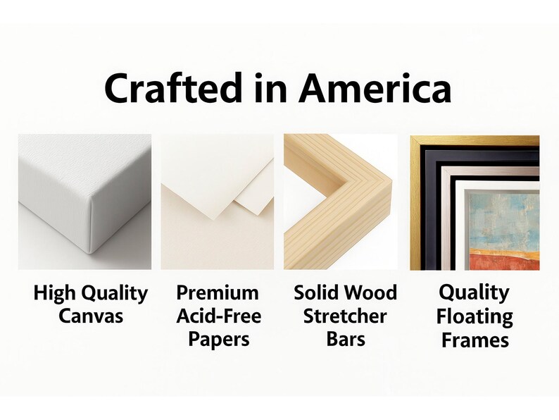 a series of different types of framed art