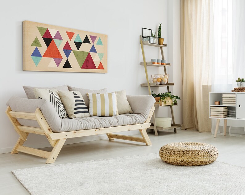 Large Wall Art Mid Century Modern Art on Canvas Print of Etsy