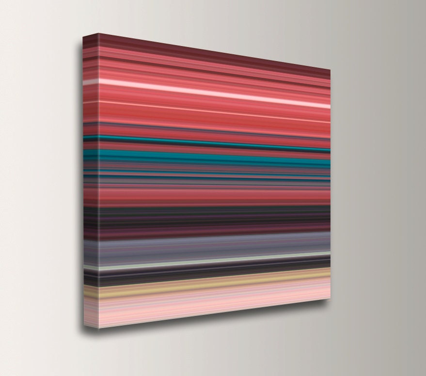 Canvas Print Stripe Painting Line Art Colorful Wall Art Large