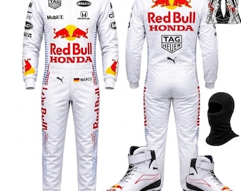 Conjunto de traje, zapatos y guantes para karting con pasamontañas GRATIS – Atuendo para deportes de motor