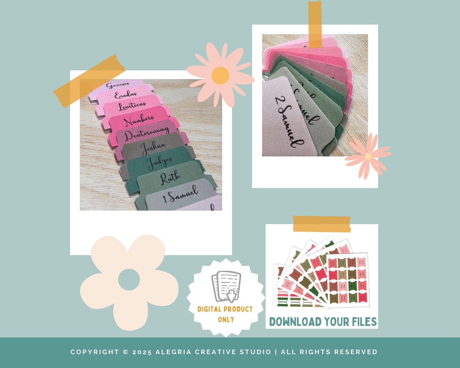 Printable Bible Tabs | Editable Bible Book Tabs | Bible Tabs PDF ...