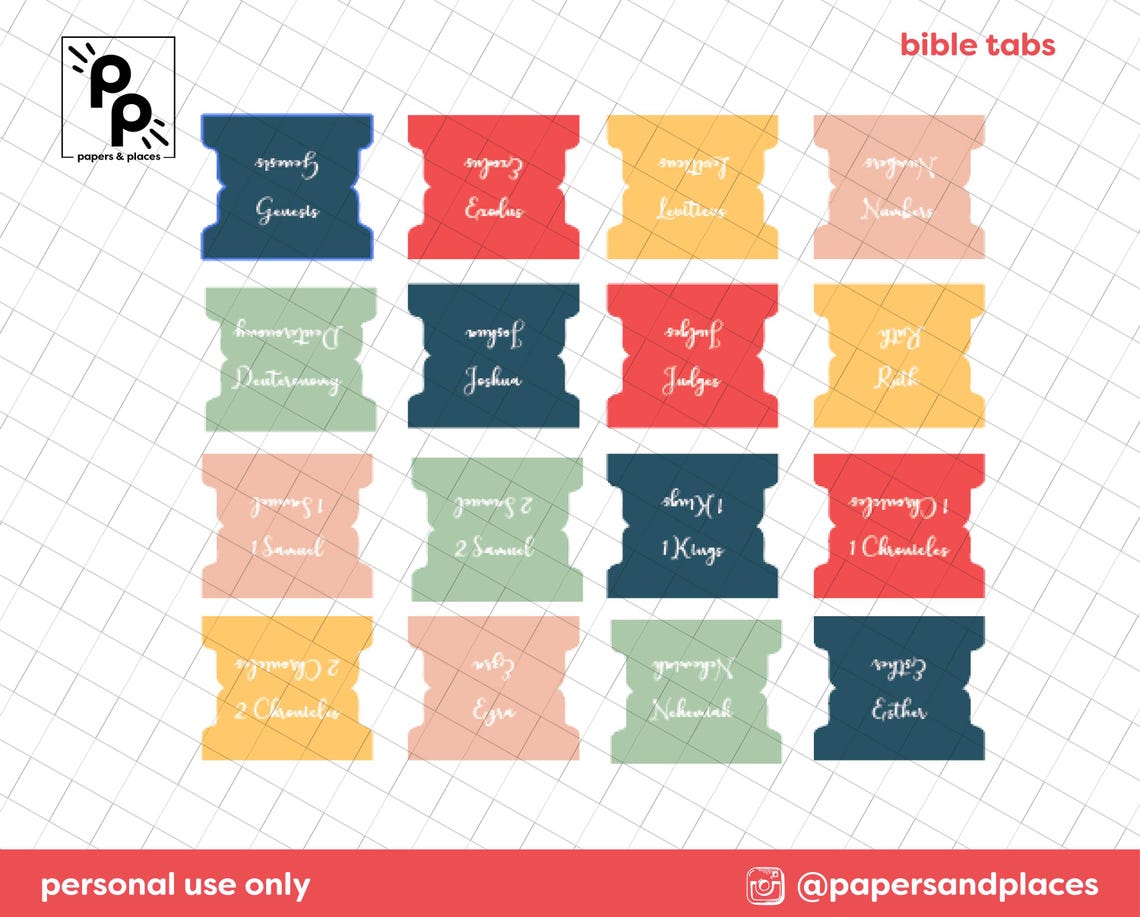 Printable Bible Tabs | Editable Bible Book Tabs | Bible Tabs PDF ...