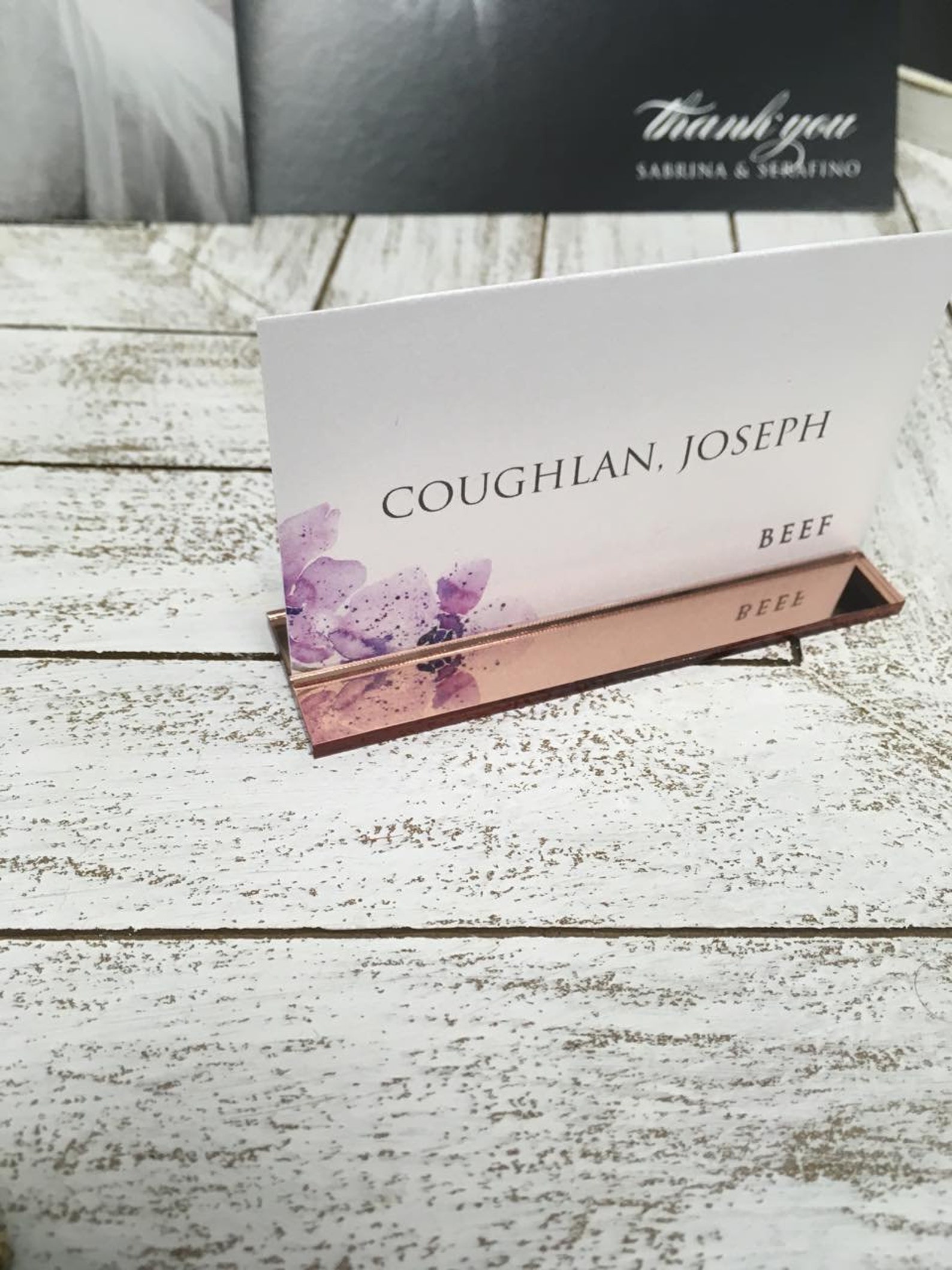 Acrylic Place Card Holders / Guest Name Card Holders / Mirror Etsy