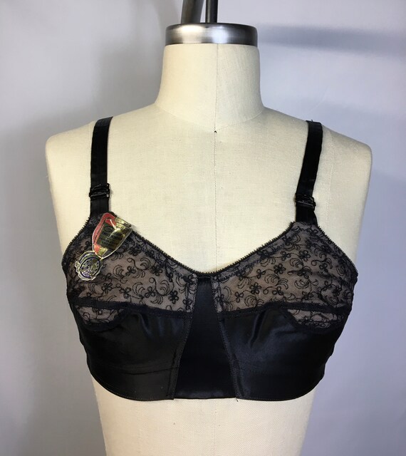 1950s Deadstock Gossard Satin Bullet Bra