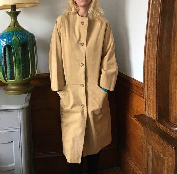 1970s HALSTON Ultrasuede Overcoat