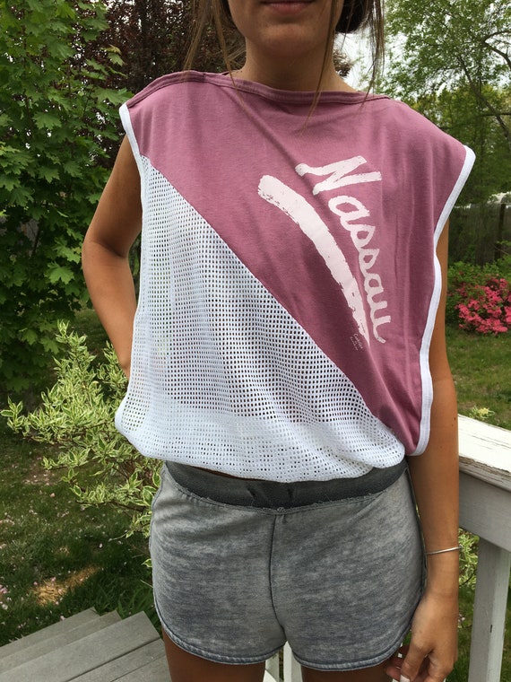 80s Deadstock Nassau Cover up Mesh Tee