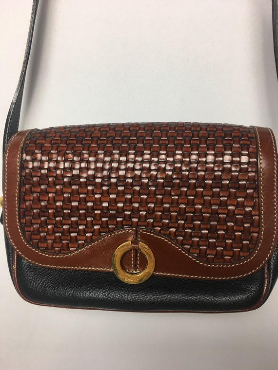 90s Bally Crossbody Basket Weave Purse Etsy