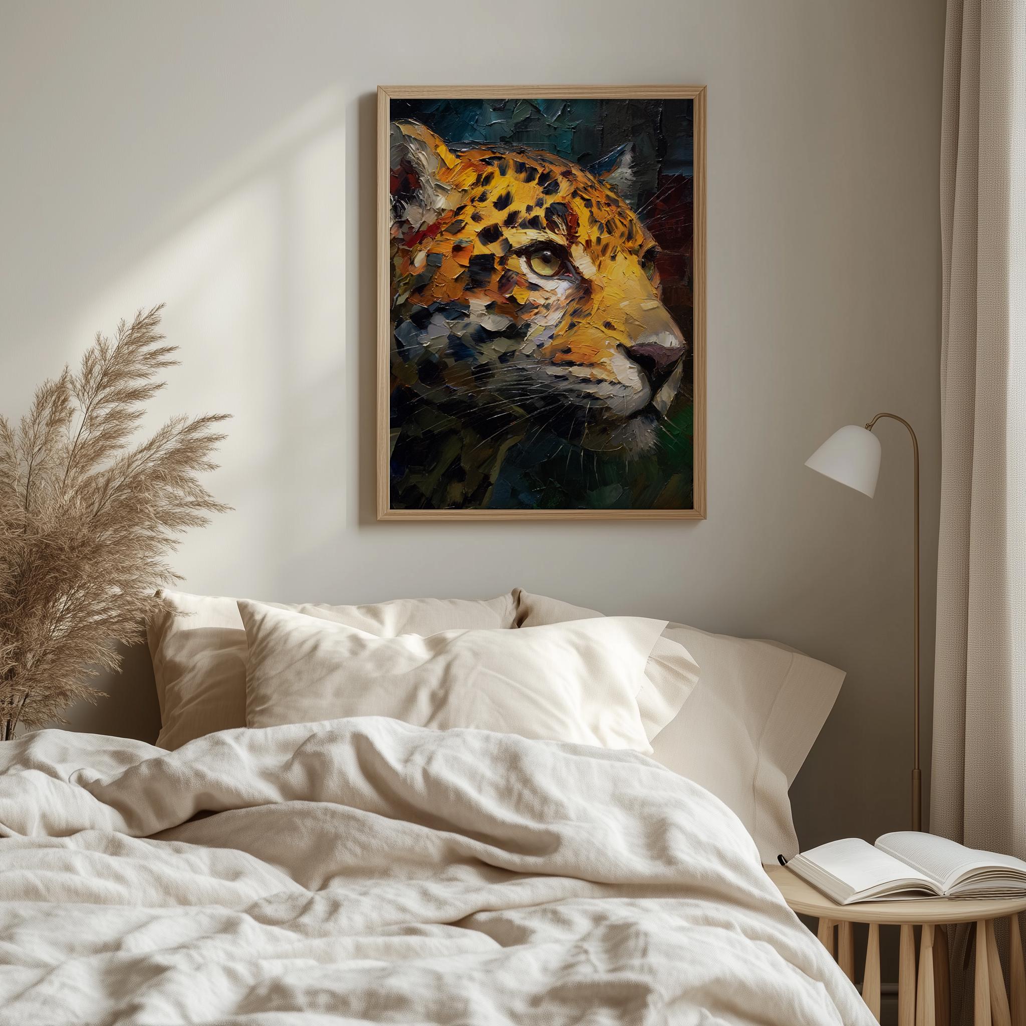 Dramatic Leopard Portrait Printable - Moody Wildlife Art With Detailed ...