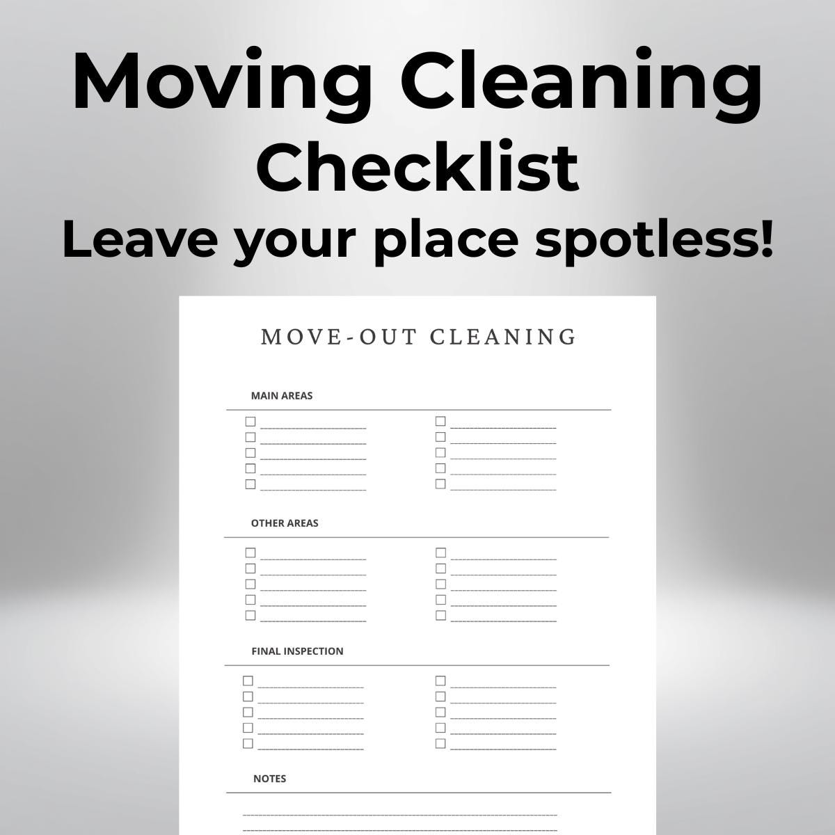 Move Out Cleaning Checklist Printable, End of Lease Cleaning Guide ...