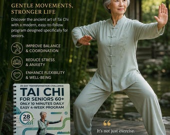28-Day Tai Chi Challenge for Seniors | Daily Low Impact Fitness & Relaxation Guide