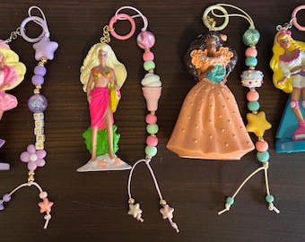 Retro Upcycled Barbie Keychains