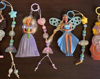 Retro Upcycled Barbie Keychains