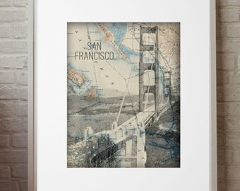 San Francisco Print, San Francisco Wall Art, San Francisco Art, San Francisco Prints, San Francisco Artwork, San Francisco Postcard Art