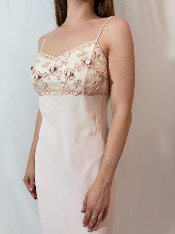 morgan and co pink dress & - 13155 47 3/4 inches Light Pink Vintage Morgan &