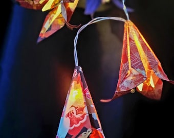 Lampki choinkowe origami – ręcznie robiona poetycka dekoracja – ręcznie robiony prezent