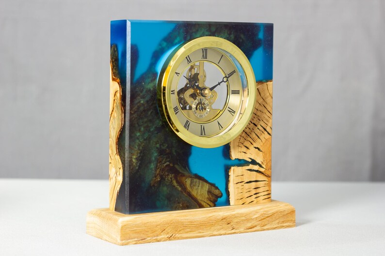 Ash Clock Ash Wood and Resin Skeleton Clock - Mantle Clock - Etsy