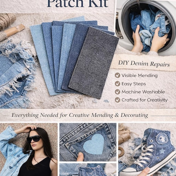 Denim Iron on Patches for Jeans - Etsy