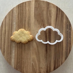 à l'emporte-pièce nuage | Emporte-pièce blanc pour biscuits et fondant | Tailles 2", 2,5", 3", 3,5", 4"