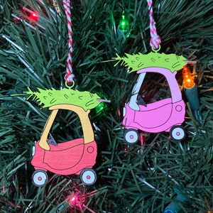 Little Tikes Toddler Car Inspired Cozy Coupe Ornament, Christmas Tree Ornament