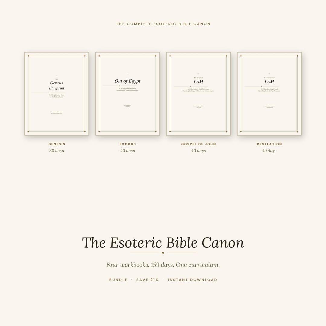 Neville Goddard Esoteric Bible Bundle | 4 Workbook Set | Genesis Exodus ...