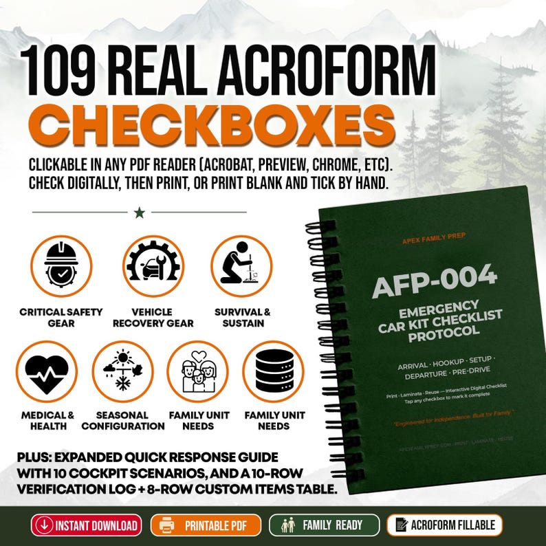 Emergency Car Kit Checklist | Family Overlanding Prep, Safety, Recovery ...