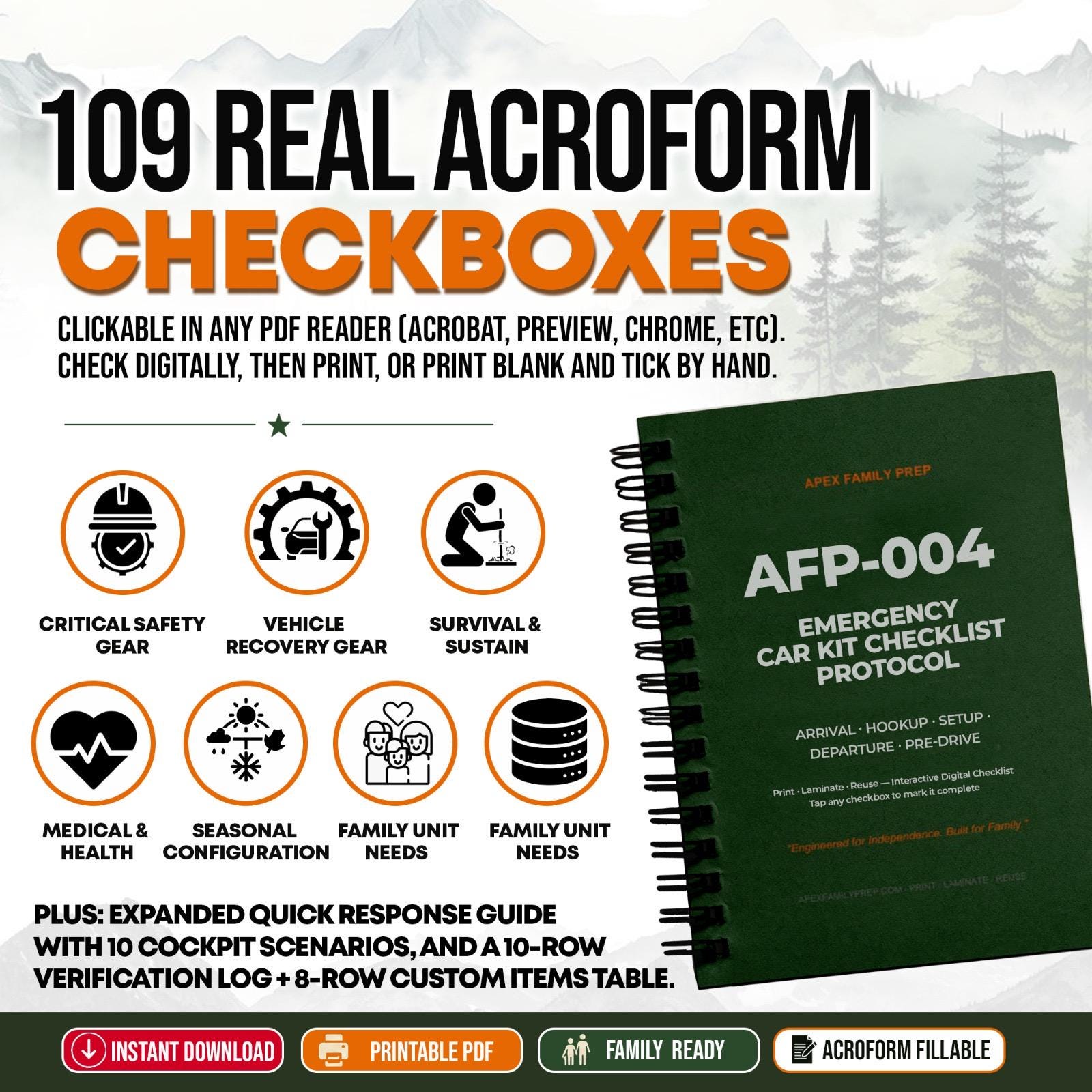 Emergency Car Kit Checklist | Family Overlanding Prep, Safety, Recovery ...