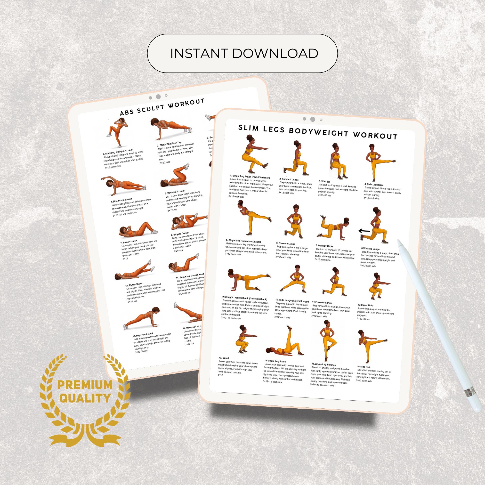 MEGA Full Body Workout Set | 9 Bundles, Workout Plans, Beginner ...
