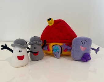 Vintage 1998 Blue's Clues Plush House Set