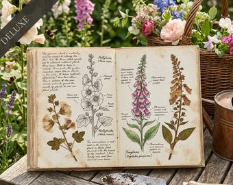 English Cottage Garden DELUXE Junk Journal Kit | Digital Download