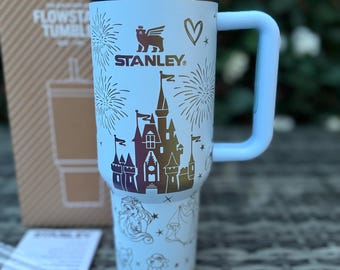 Custom Blue Disney inspired Stanley 40oz Tumbler