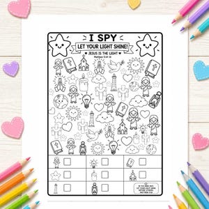 イエス・キリスト探しアクティビティページ、あなたの光を輝かせよう聖句ゲーム（デジタルダウンロード）
