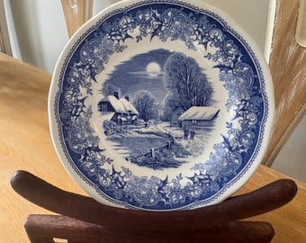 Plato para pan y mantequilla Spode Winter's Eve Blue (forma Camilla)