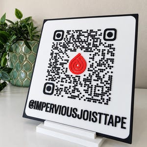 Personalised QR Code Sign | Social Media & Instagram Business Counter Display