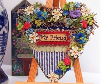 MY FRIEND - Large Floral Heart Fridge Magnet, Inspirational, Gift,  Strong Magnet, Handmade in Australia