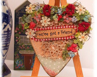 YOU'VE GoT a FRIEND - Large Floral Heart Fridge Magnet, Inspirational, Gift,  Strong Magnet, Handmade in Australia