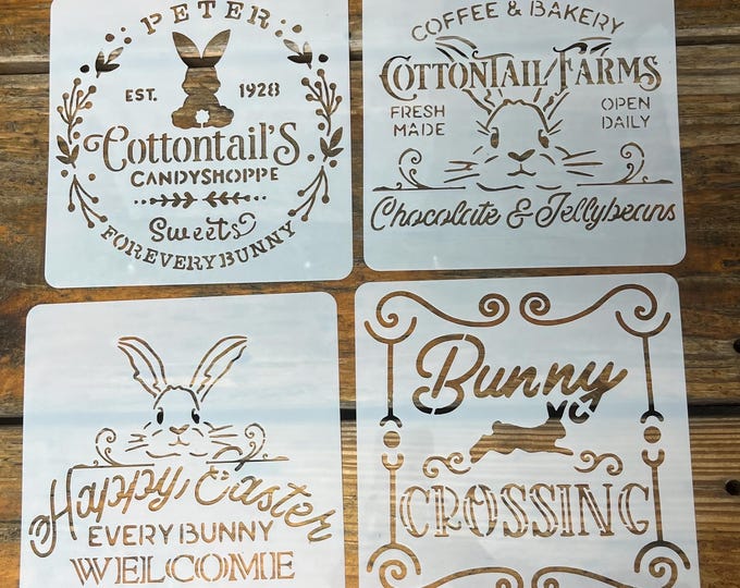 Reusable and Washable Easter Stencil Set (4 stencils)