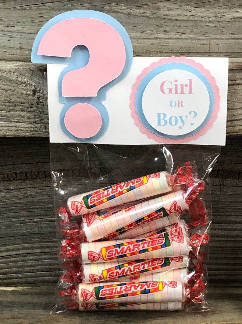 Set of 12 GENDER REVEAL Baby Pink and Baby Blue Question Mark Etsy