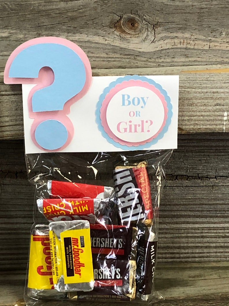 Set of 12 GENDER REVEAL Baby Pink and Baby Blue Question Mark Etsy