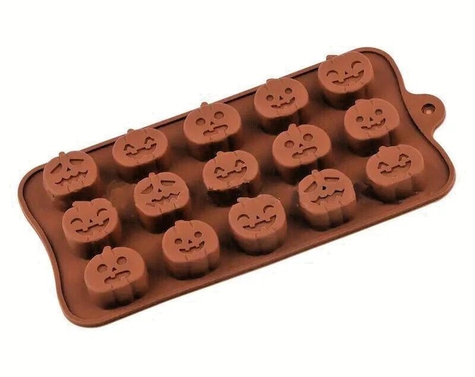 15 Halloween Pumpkin Silicone Mold – Baking, Chocolate, Soap, Candle, Resin