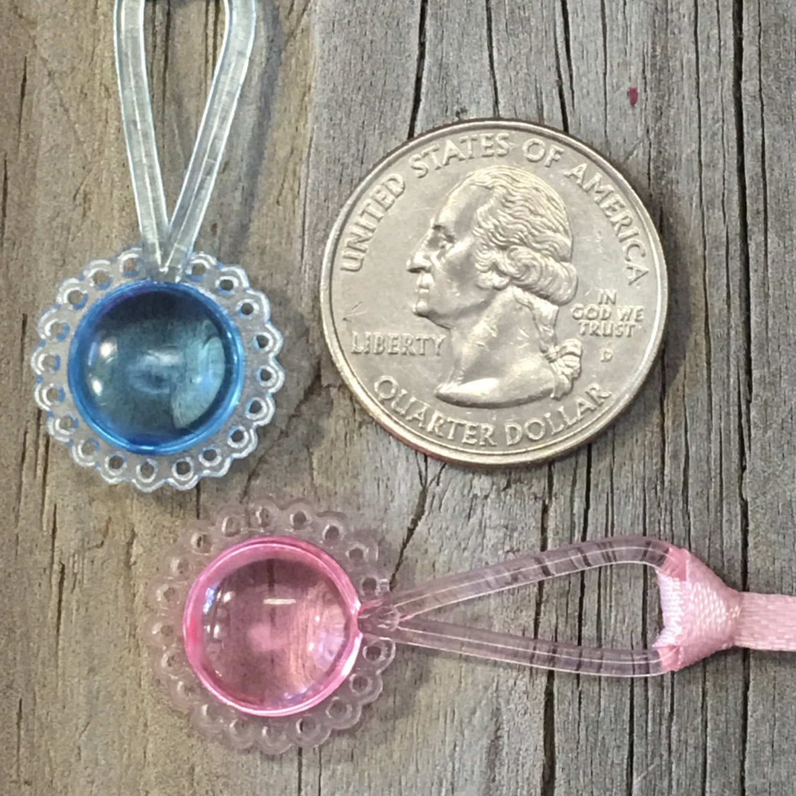 12 Acrylic Baby Rattle Favor Charm Necklaces in Pink AND Etsy