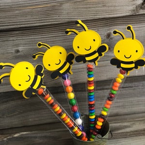 Set of 12 - Yellow and Black BUMBLE BEE Clips-Baby Shower/Birthday Party Favors/Decorations - Gender Neutral-Favor Bags Are Included