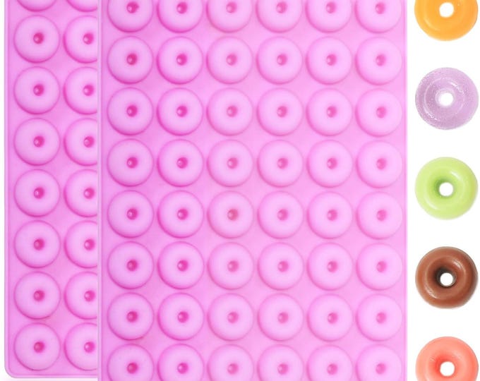 48 Cavity Mini Donut Silicone Mold – Baking, Chocolate, Soap, Candle, Resin, Fake Treats
