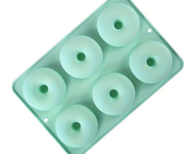 6 Cavity Donut Silicone Mold - Baking, Chocolate, Soap and Candle Making, Fake Treats, Resin