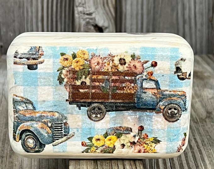 4" Fall Themed Wooden Decoration - Farmhouse - Rustic - Country - Fall Truck - Tier Tray - Accent Piece - Handmade