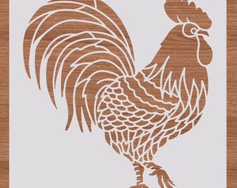 Reusable and Washable Rooster Stencil (11.8" x 11.8") - Rustic Country Farmhouse