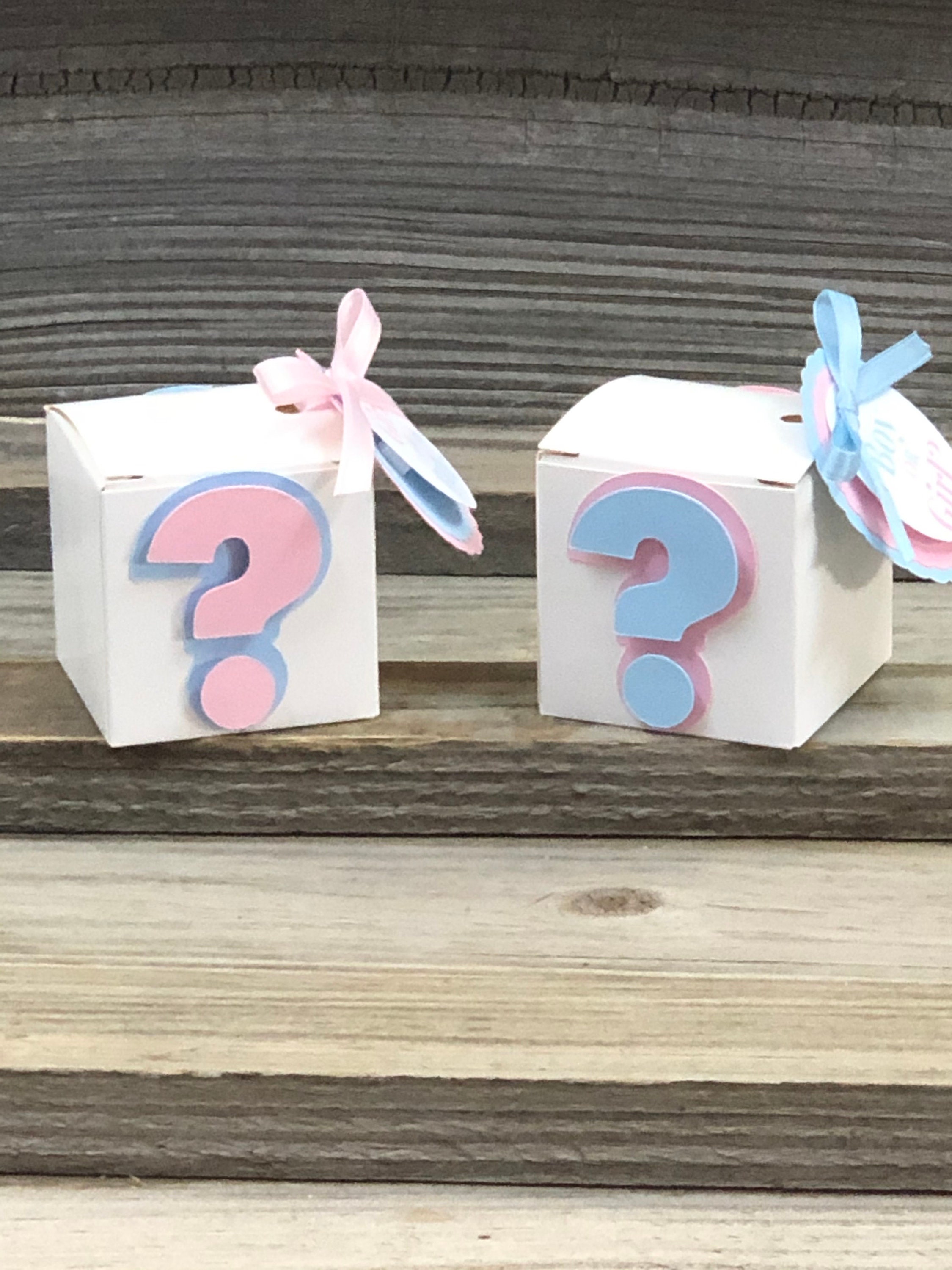 Set of 12 GENDER REVEAL Baby Pink and Baby Blue Question Mark Etsy