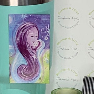 Flexible Refrigerator Art Magnet | Pregnancy Art | Midwife Gift | Doula Gift | Pregnancy Gift | Mother and Baby ~ Holding My Heart artwork