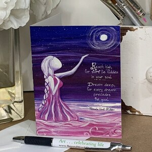 Greeting Card with Envelope | Stationary Card | Blank Card & Envelope | Reach high | Graduation Card